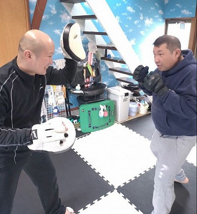 楽しくミット打ち🥊