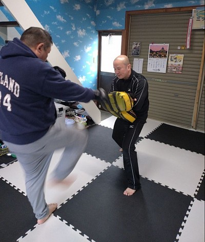 ミット打ち風景🥊